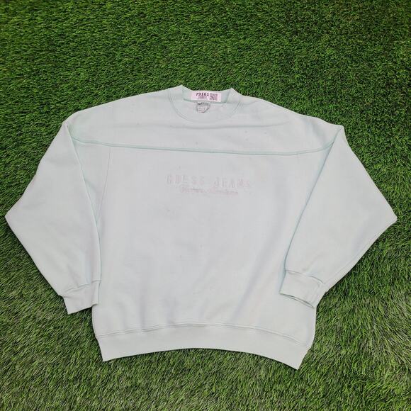 Vintage Y2K GUESS Sweatshirt Women M 20x23 Georges-Marciano - Picture 1 of 16